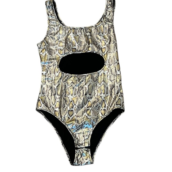 Animal Print Snake Skin Body Suit Size: XL - Picture 3 of 6
